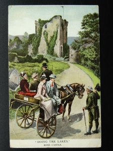 Ireland Ross Castle JAUNTING CAR Doing The Lakes - Country Life c1911 Postcard