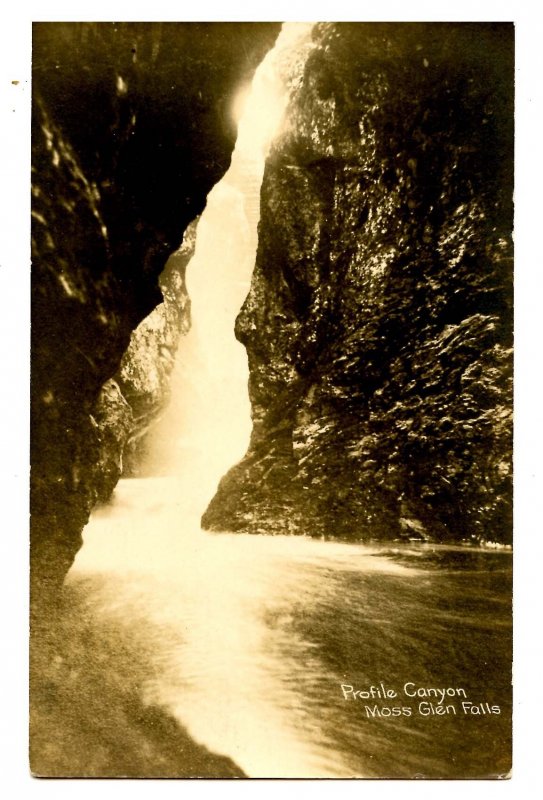 VT - Profile Canyon, Moss Glen Falls   *RPPC