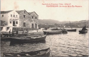 Spain Pontevedra Un Rincon de la Ria Moureira Vintage Postcard 09.35