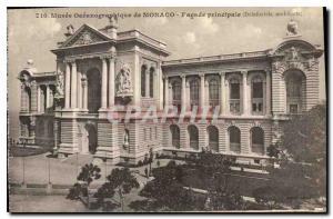 Old Postcard Museum of Monaco Oceanographic Main Facade