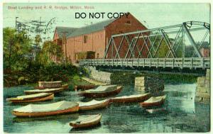 Boat Landing & RR Bridge, Milton Mass