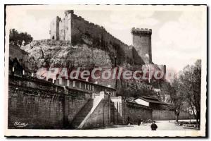 Old Postcard Beaucaire The bench Le Chateau