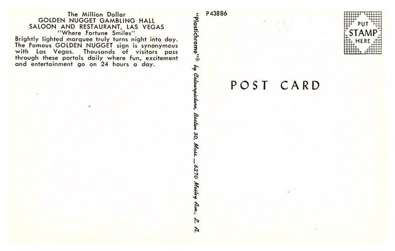 Nevada Las Vegas , Golden Nugget Gambling Hall