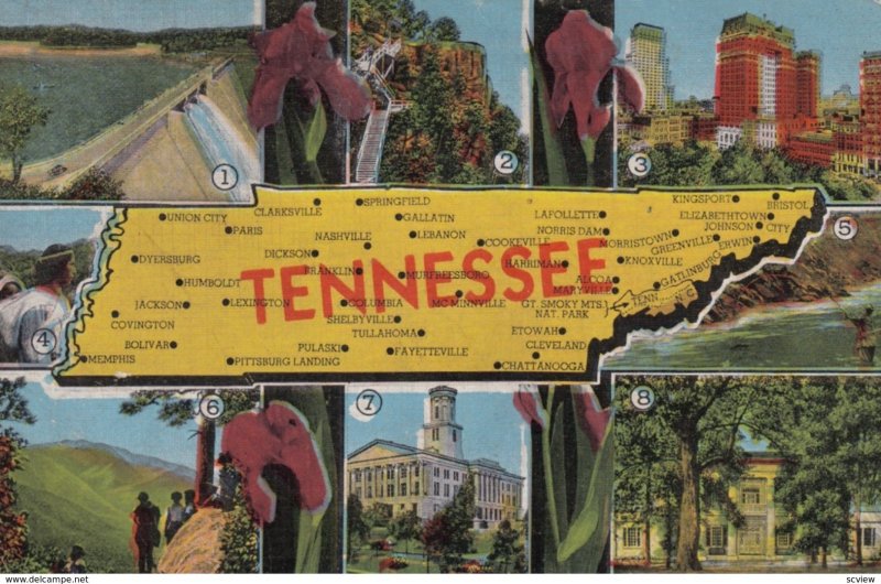 TENNESSEE , 1930-40s ; Map