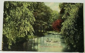 Detroit Michigan, Canal Belle Isle 1910 New Haven to Ann Arbor Mich Postcard H18