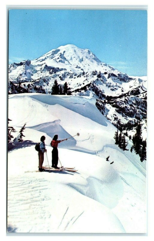 Postcard Mt Rainier WA Naches Pass 1958 J29