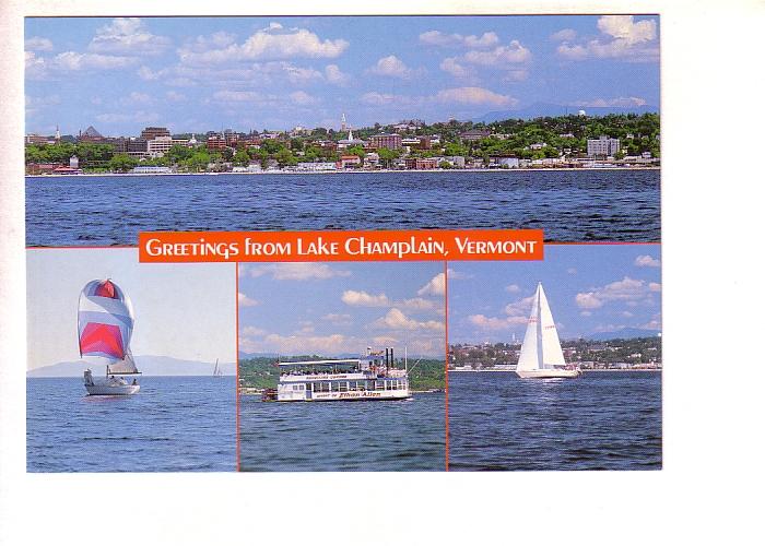 Greetings from Lake Champlain, Vermont, Sail Boats