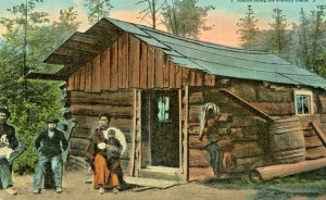 Postcard Early View of a Pioneer Home in late 1800s.   L4