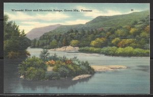 Vermont, Green Mountain - Winooski River & Mountain Range - [VT-050]