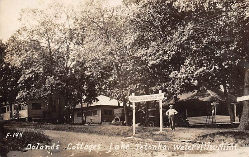 Dolands Cottages Lake Tetonka, real photo - Waterville, Minnesota MN  