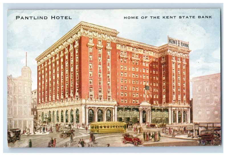 Vintage Paintlind Hotel Home Of Kent State Bank Postcard P138E