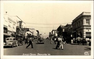 Bremerton Washington WA Street Scene Real Photo Vintage Postcard