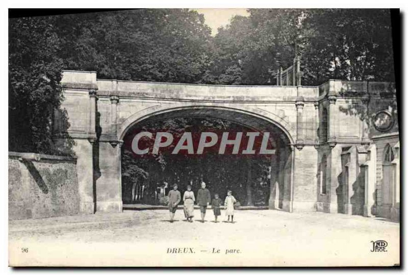 Old Postcard Dreux park