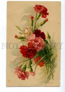 497697 Catherine KLEIN Flowers CARNATIONS Bouquet Vintage postcard GOM #833