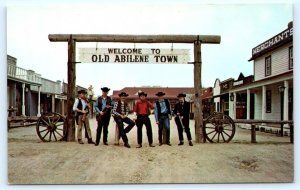 ABILENE, KS Kansas ~ GUNFIGHTERS at OLD ABILENE WESTERN TOWN c1960s  Postcard