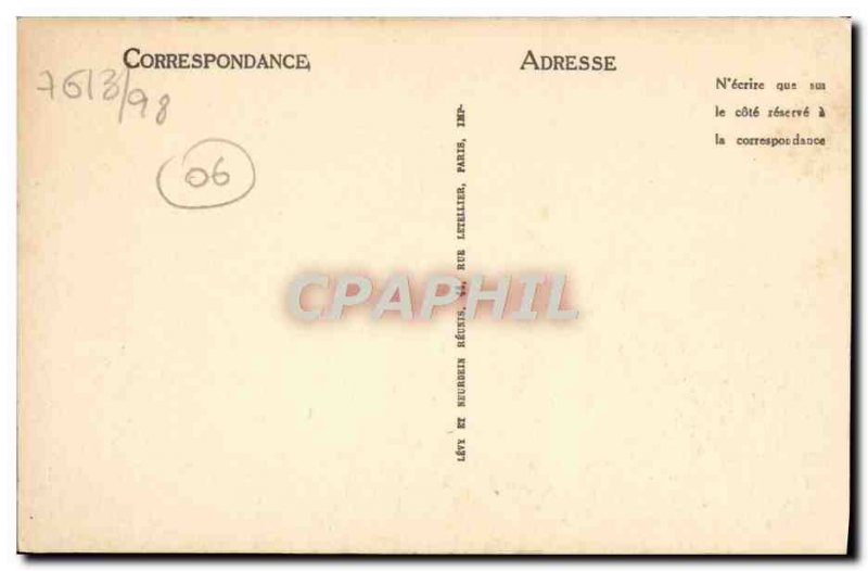 Old Postcard Eze Village View and Cap Ferrat