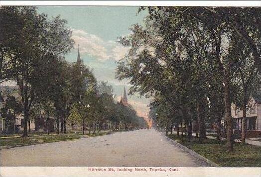 Kansas Topeka Harrison Street Looking North