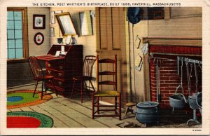 Kitchen Poet Whittier's Birthplace Haverhill Massachusetts MA Postcard