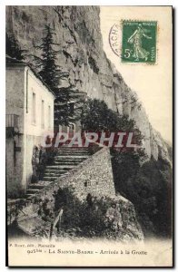 Old Postcard La Sainte Baume Arrive in the Cave