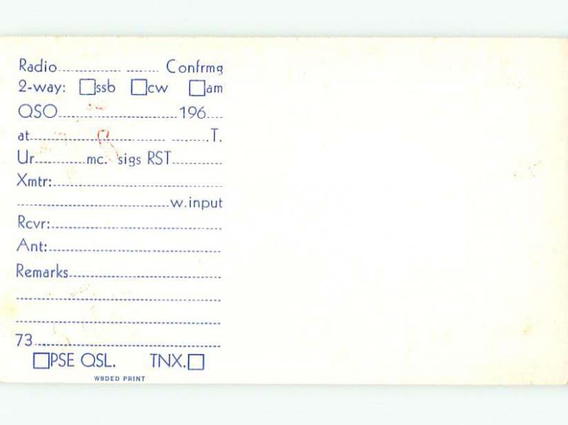 comic - QSL CB HAM RADIO CARD Waukegan Illinois IL t8964