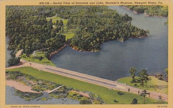 Aerial View Of Entrance And Lake Mariner's Museum Newport News Virginia