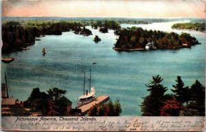 Picturesque American Thousand Islands Brooklyn New York NY 1906 Postcard