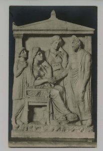 Greece - Athens. Nat'l Museum. Bas Relief: Farewell Scene   RPPC