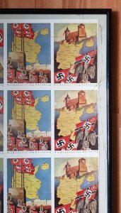 THIRD 3RD REICH COMPLETE UNCUT SHEET 15 ORIGINAL POSTCARDS NUREMBERG RALLY 1939