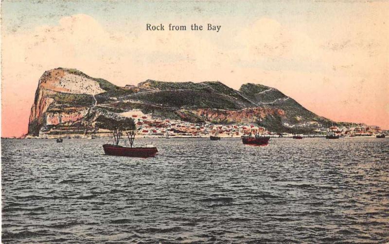 Gibraltar Rock from the Bay Scenic View Antique Postcard J66447