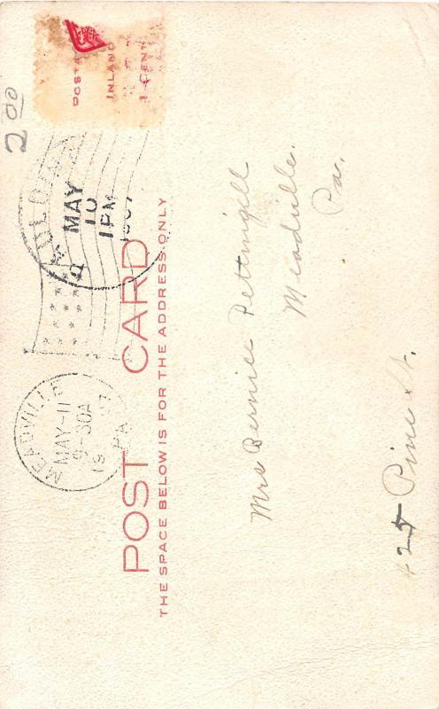 D55/ Paulding Ohio Postcard 1907 First Methodist Church Building