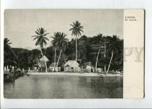 3144568 SAINT LUCIA Laborie pier view Vintage postcard