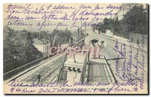 Old postcard Pau Boulevard des Pyrenees and Avenue Leon Say