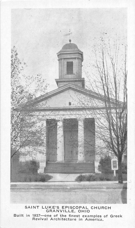 J61/ Granville Ohio Postcard c1940s St Luke's Episcopal Church  309