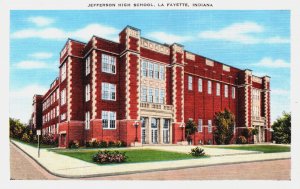 USA Indiana Lafayette Jefferson High School Vintage Postcard C224