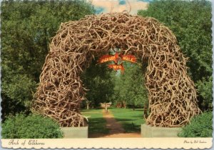 postcard Jackson Hole, Wyoming - Arch of Elkhorns