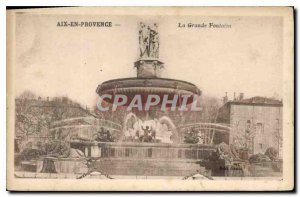 Old Postcard Aix en Provence La Grande Fontaine