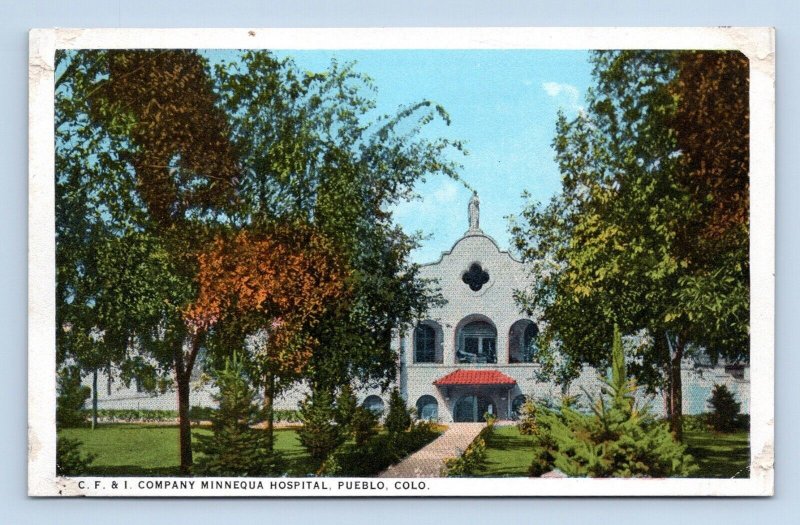 C.F. & I Company Minnequa Hospital Pueblo Colorado CO UNP WB Postcard M4