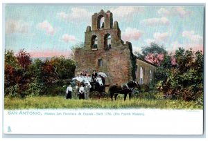 c1905 Mission San Francisco De Espada San Antonio TX Tuck Art Postcard