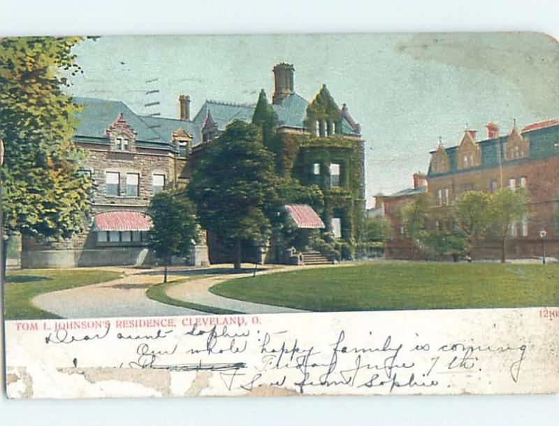 Pre-1907 TOM JOHNSON HOME Cleveland Ohio OH A2914