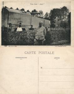 ARMOURED TRAIN ALSACE WWI ANTIQUE POSTCARD railway railroad