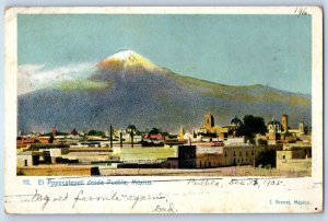 Puebla Mexico Postcard El Popocatepetl From Puebla c1905 Posted Antique