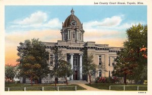 J57/ Tupelo Mississippi Postcard c1940s Lee County Court House  45