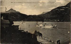 CPA Lac d'ANNECY Les Bateaux France et Mont-Blanc entre DUINGT et Tall (618499)