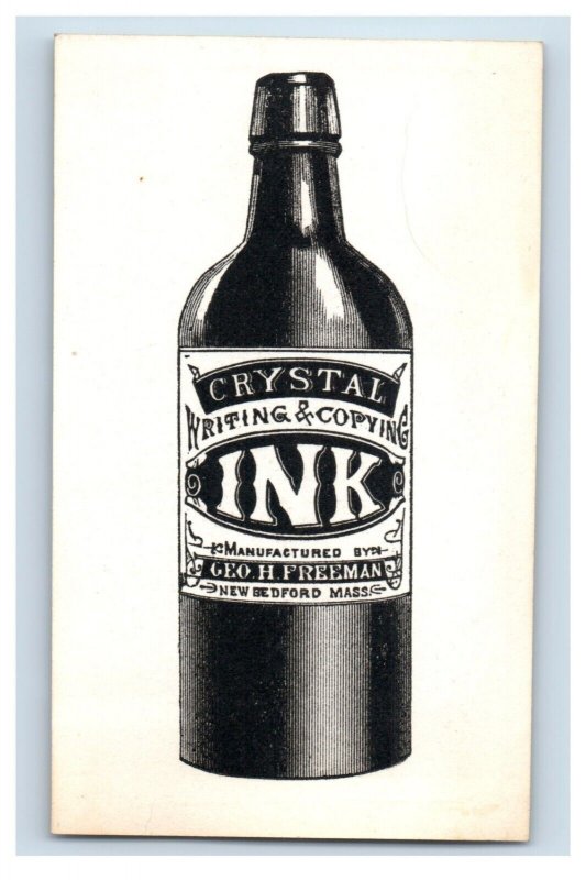 1870s Engraved Crystal Writing Inks George H. Freeman Ink-Bottle Image F114