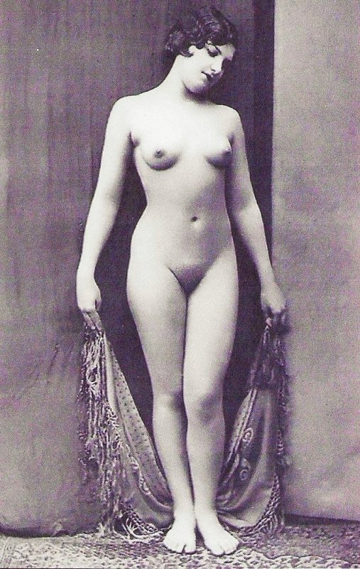 HR-60 - Nude French Woman Imported B&W Picture Postcard