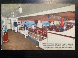 Vintage Postcard 1940's Edgewater Beach & Yacht Club Chicago Illinois (IL)