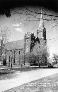 RPPC Catholic Church WAHOO, NEBRASKA Saunders County ca 1950s Vintage Postcard