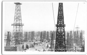 RPPC Signal Hill, Long Beach, CA Oil Wells c1930s Vintage Frashers Photo