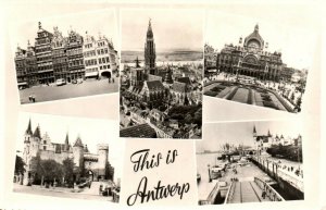 Antwerp Belgium Multiview Postcard