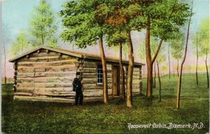 Roosevelt Cabin Bismark ND North Dakota c1910 Postcard G2
